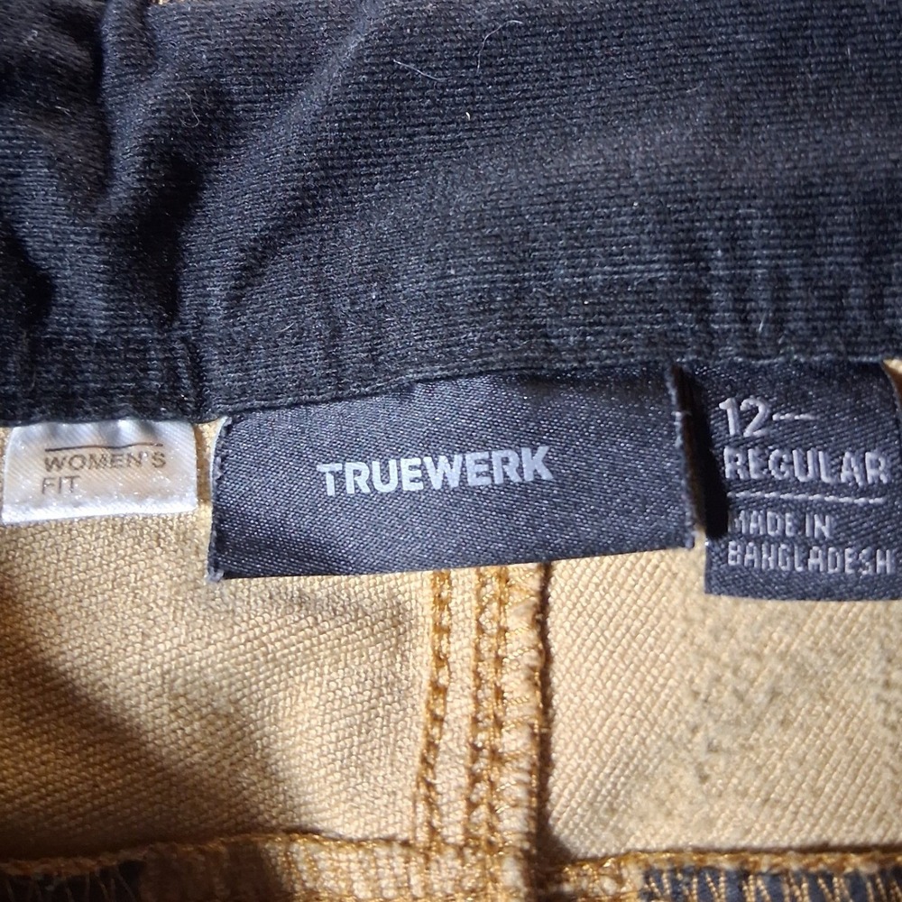 Truewerk T2 Werkpant Womens 12 Regular Tan Technical Work Pants Cargo Utility - Picture 7 of 10